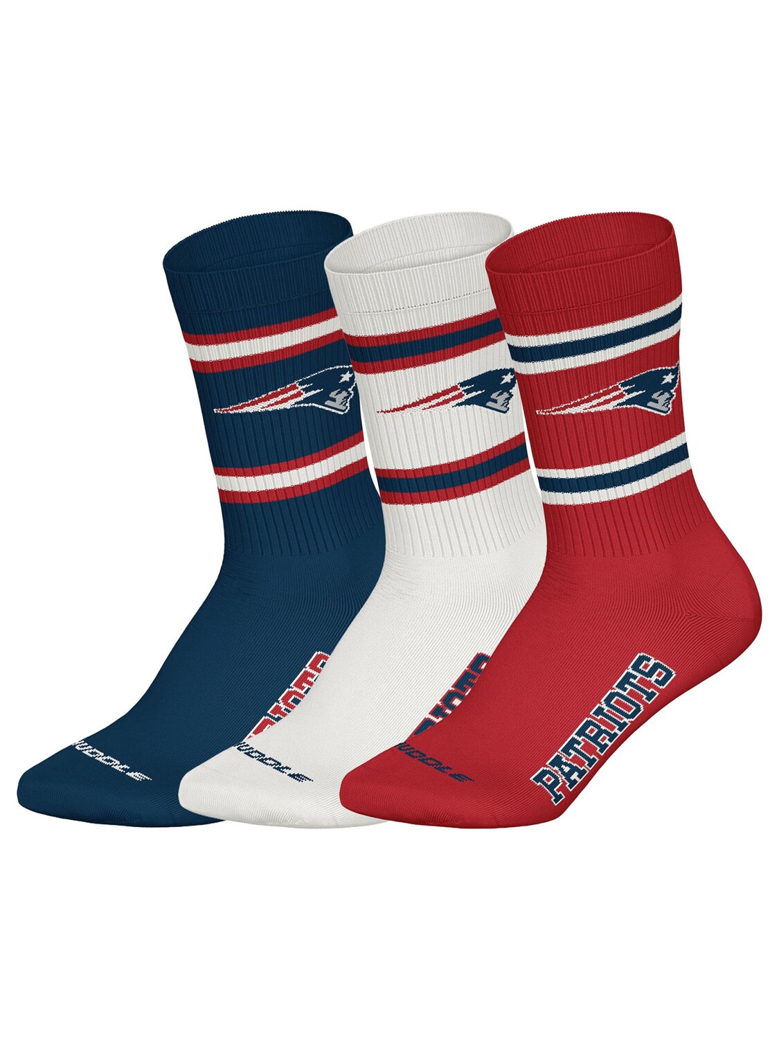

Huddle Носки 'NFL New England Patriots Crew' в цвете Navy, Red, White