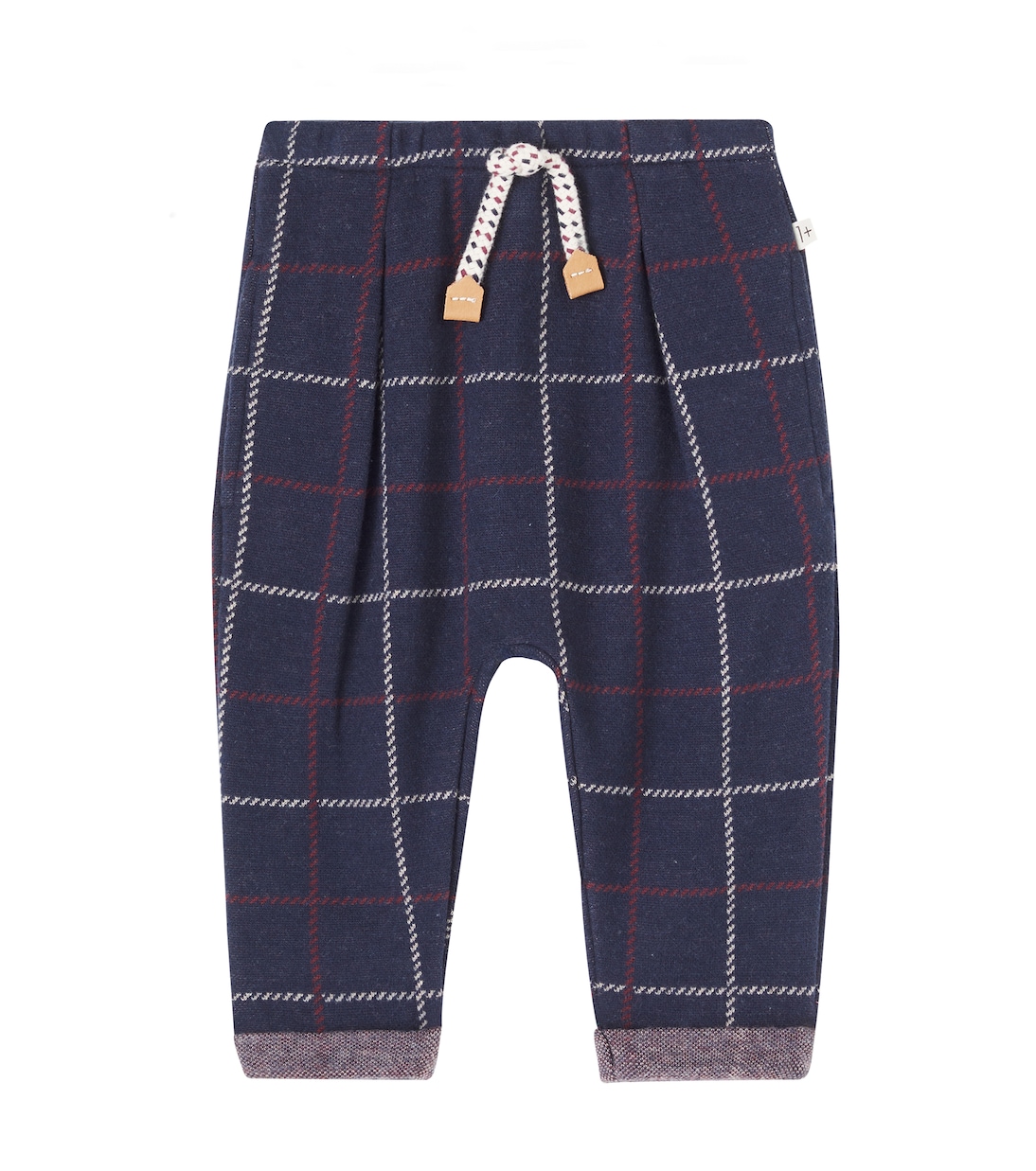 

Клетчатые брюки из хлопковой смеси Baby Robin 1 + in the Family, Dark Blue