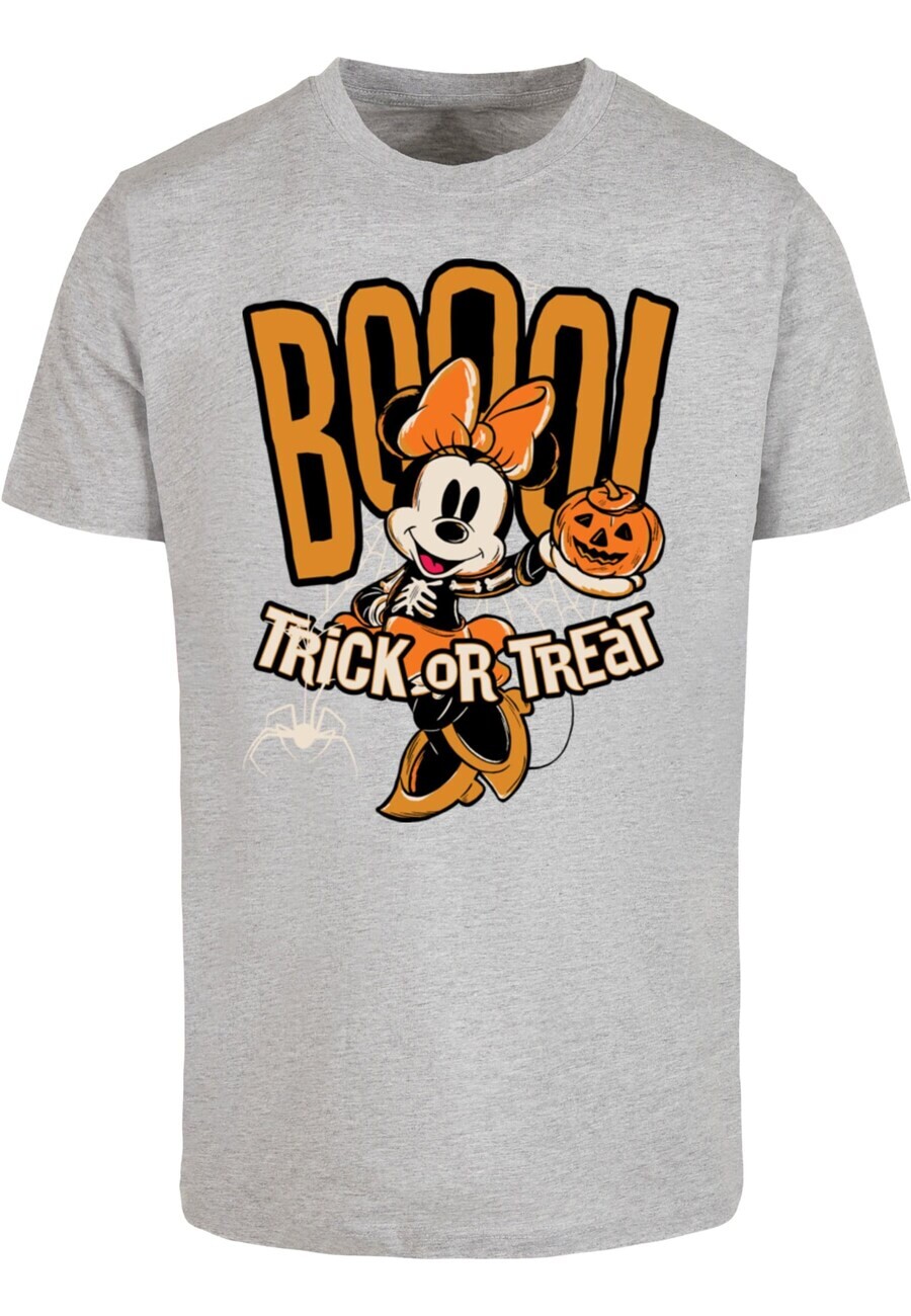 

Классическая футболка ABSOLUTE CULT Shirt Minnie Mouse - Halloween Booo Trick Or Treat, серый