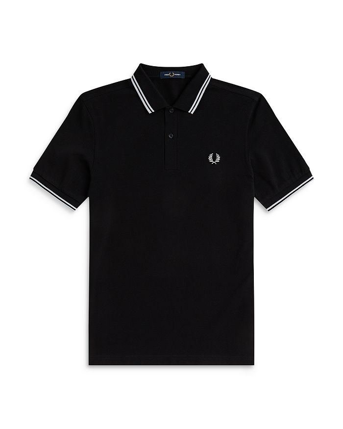 

Поло узкого кроя с двумя кончиками Fred Perry, Черный, Поло узкого кроя с двумя кончиками Fred Perry