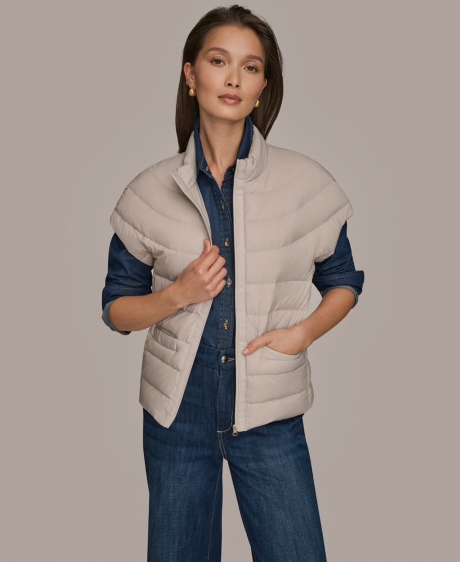 

Женская пуховая куртка с передней молнией Donna Karan Weekend, Vapor