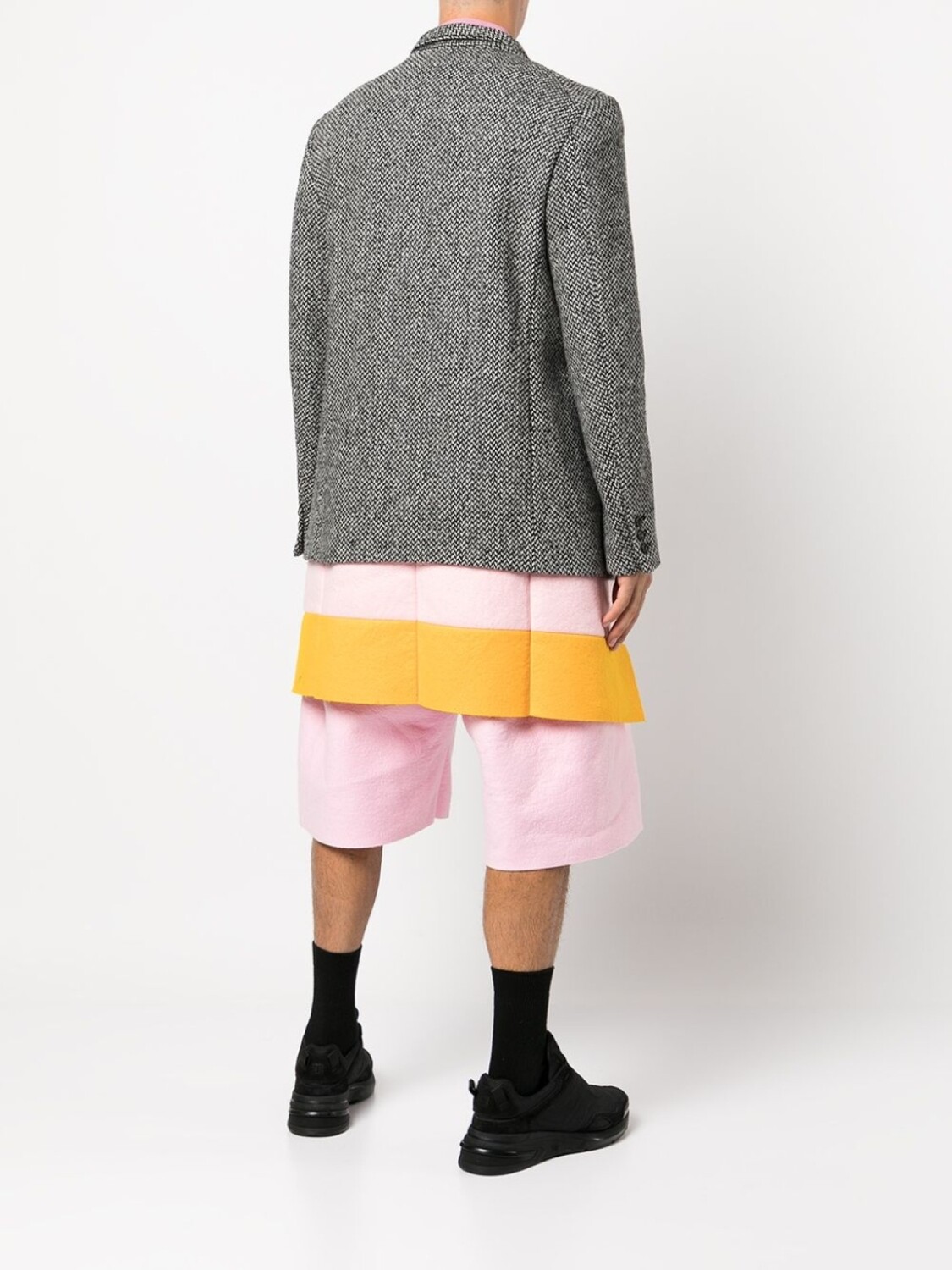 Пиджак в стиле колор-блок Comme des Garçons Homme Plus, серый — фото 4