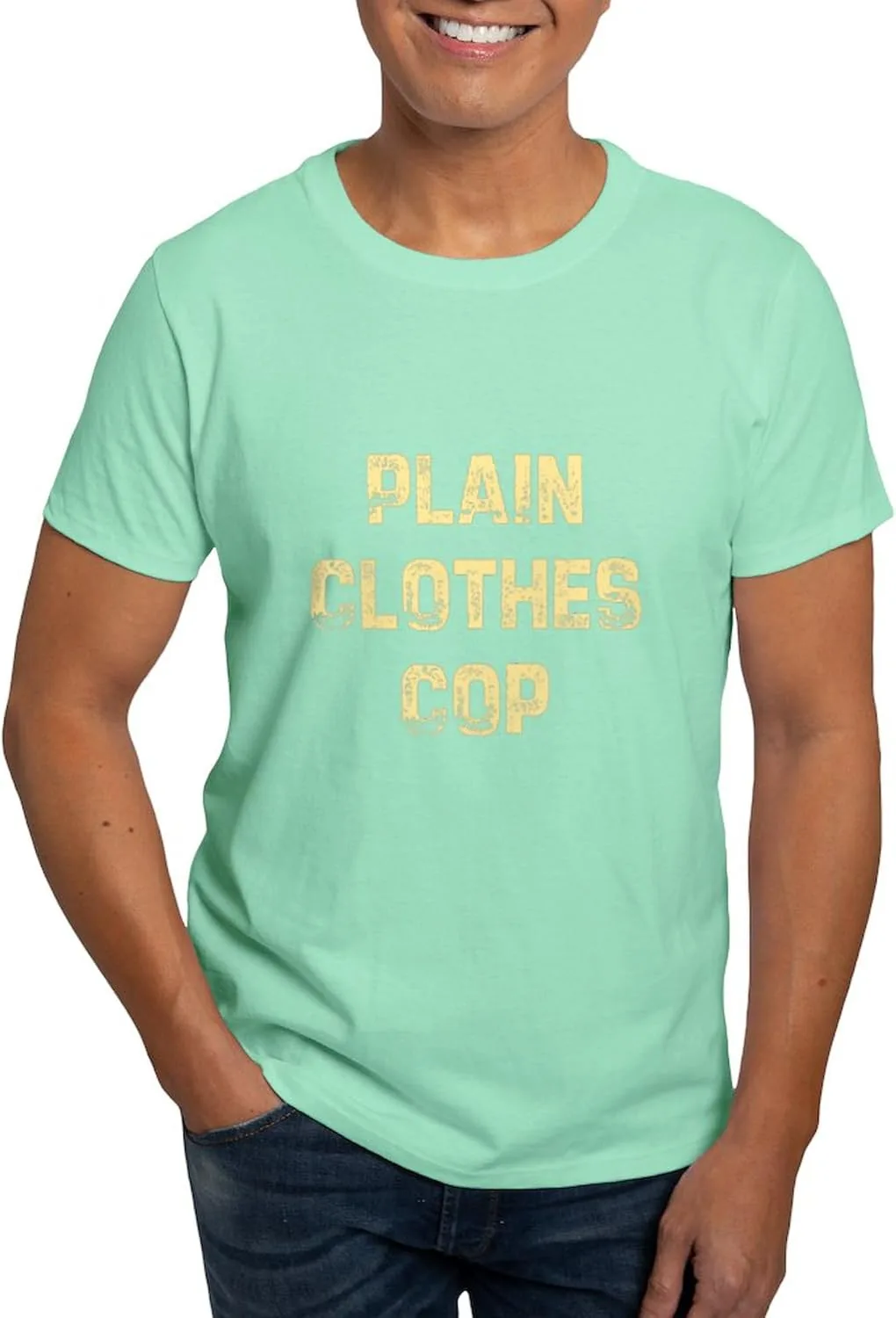 

Футболка мужская CafePress Plain Clothes Cop, 100% хлопок, белая
