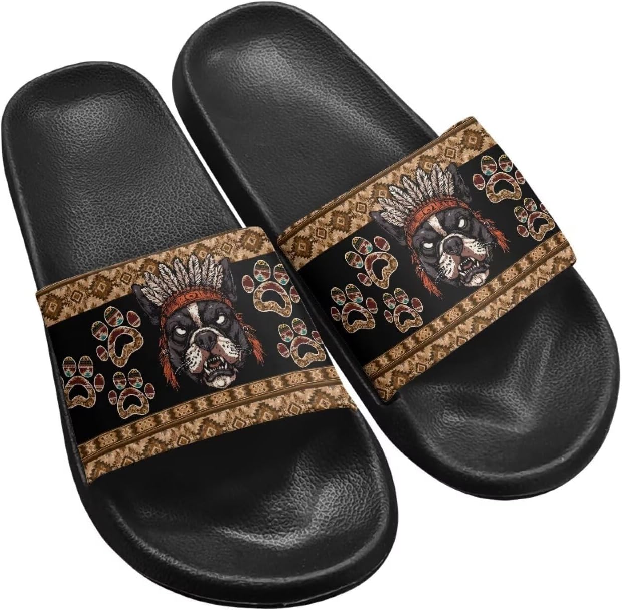 

Hechitok слайды для женщин, тапочки для мужчин, женские сандалии, душевые тапочки, домашние тапочки, пляжные сандалии, Aztec Dog Paws