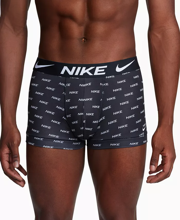 Мужские трусы-боксеры Dri-FIT Essential Micro Trunk, 3 шт Nike, черный — фото 2