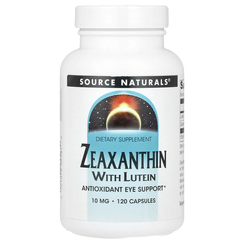 

Source Naturals, Зеаксантин с лютеином, 10 мг, 120 капсул