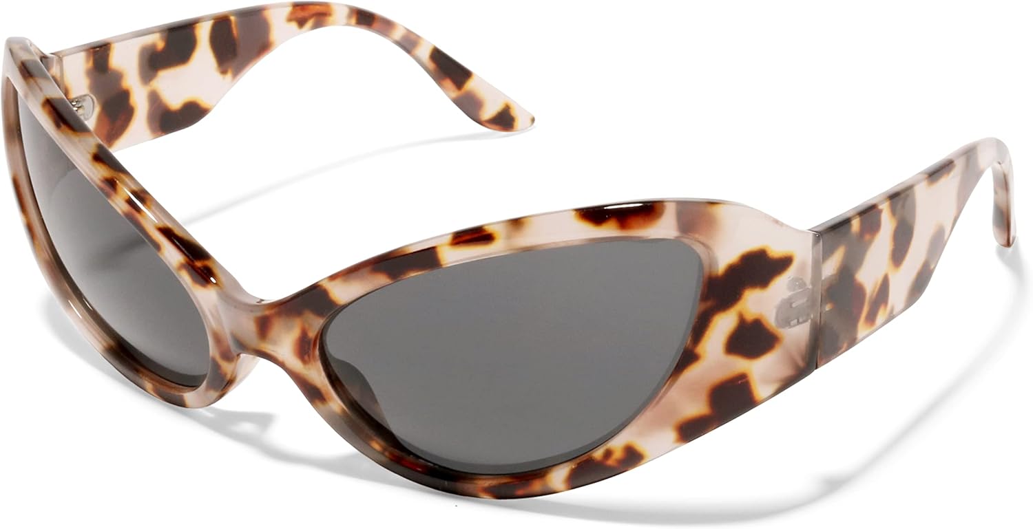 

Солнцезащитные очки ShadyVEU в стиле ретро «кошачий глаз», обтекаемые, для женщин и мужчин, винтажные, маленькие, ударопрочные, с защитой от УФ-излучения UV400, Tortoise Frame / Smoke Lens