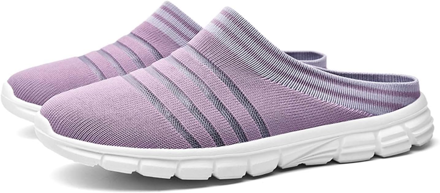 

Женские слипоны-мюли Удобные повседневные нескользящие сабо для мужчин и женщин Лоферы Легкая обувь для ходьбы дома и на улице Спортивные тапочки Eliogn, фиолетовый