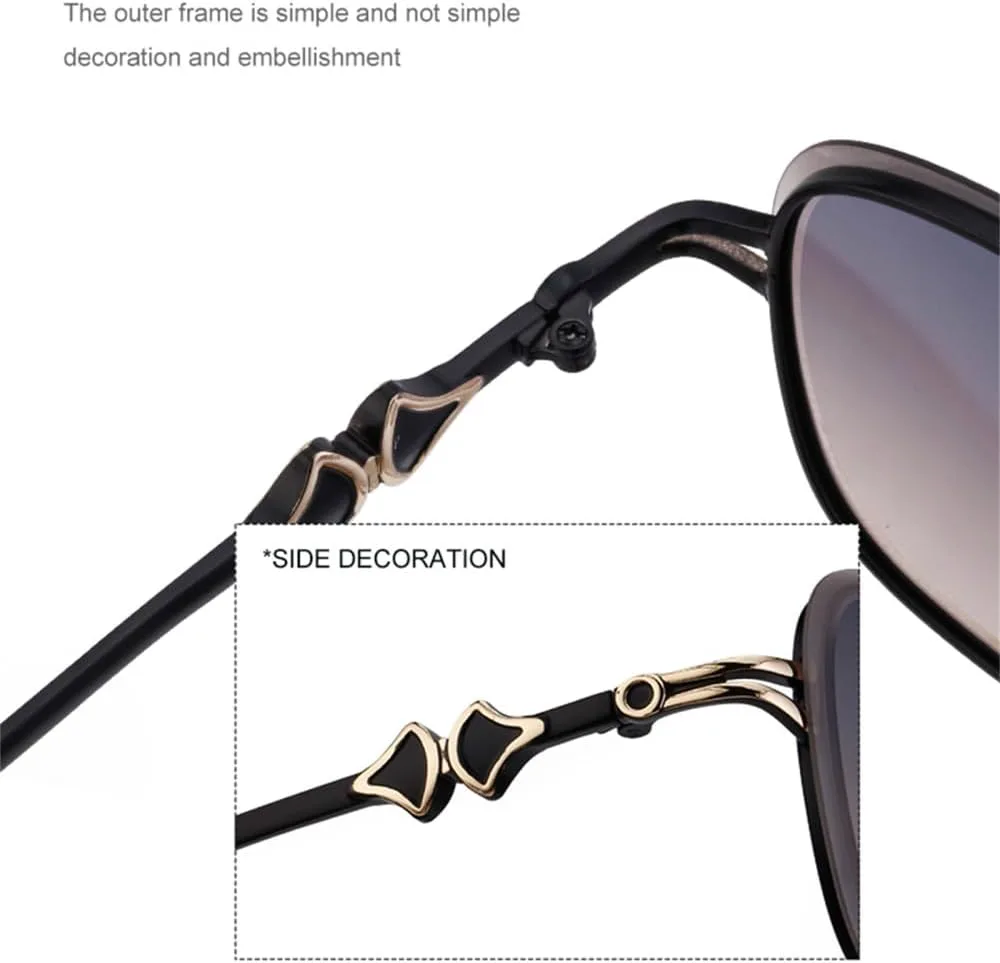 

Овальные солнцезащитные очки без оправы для женщин, винтажные солнцезащитные очки без оправы, металлические солнцезащитные очки HDUBFY, C5goldgreenorange