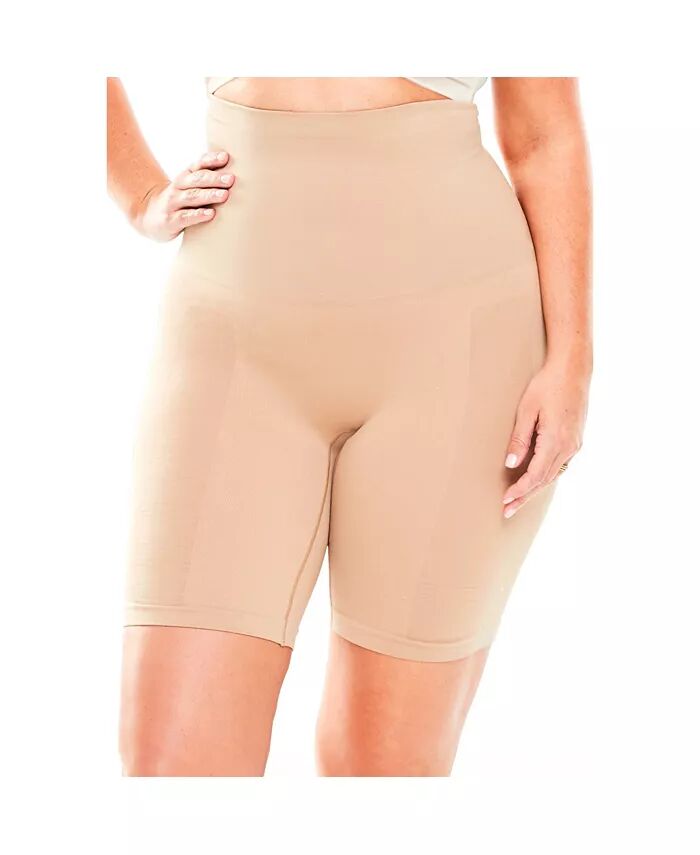 

Женский утягивающий бандаж Instant Shaper Medium Control Seamless Thigh Slimmer Secret Solutions, коричневый/бежевый