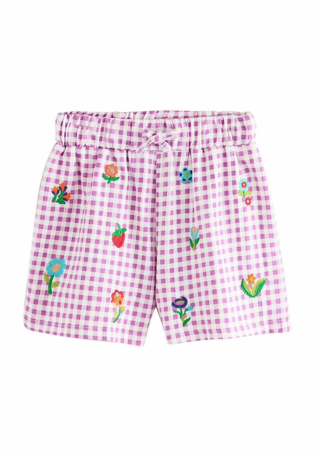 

Шорты REGULAR FIT Next, цвет Purple Gingham Embroidered