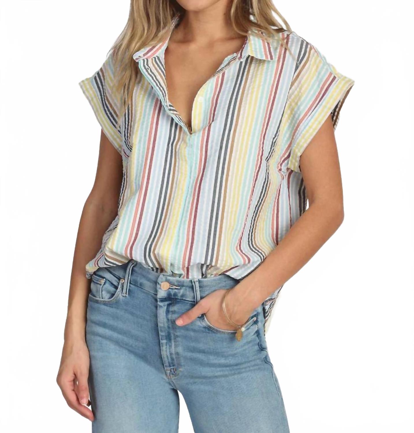 

Кэмп-рубашка Cove Stripe в разноцветную полоску Dylan, мультиколор