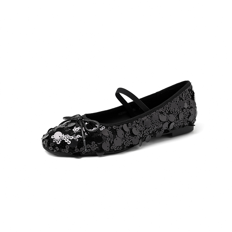 Туфли Мэри Джейн на блочном каблуке 1,5 см женские AIQINISHA, Black