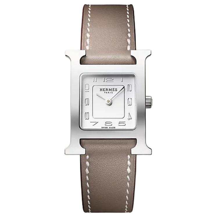 

HERMES Часы Wrist Watch Quartz Movement Leather Strap 25mm White Dial Unisex, White Dial