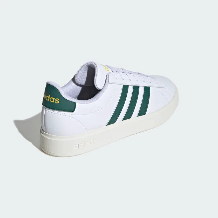 Мужские кроссовки Adidas Grand Court 2.0, белый/зеленый/желтый — фото 3