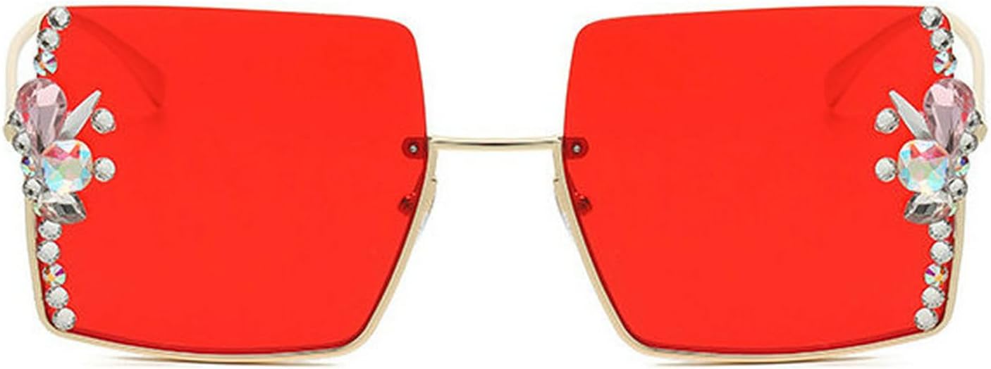 

Солнцезащитные очки COTIA в квадратной полуободковой оправе с бриллиантами для женщин, модные, со стразами, в стиле ретро, ​​элегантные, женские, для активного отдыха на природе, Red