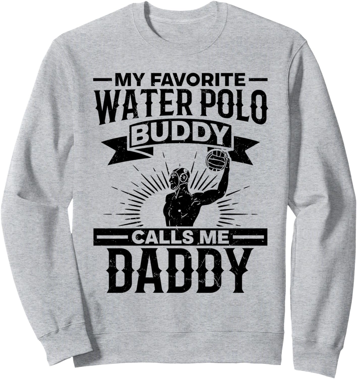

Толстовка Мой любимый друг по водному поло: называй меня папочкой Waterpolo Daddy Waterpolo Player, серый