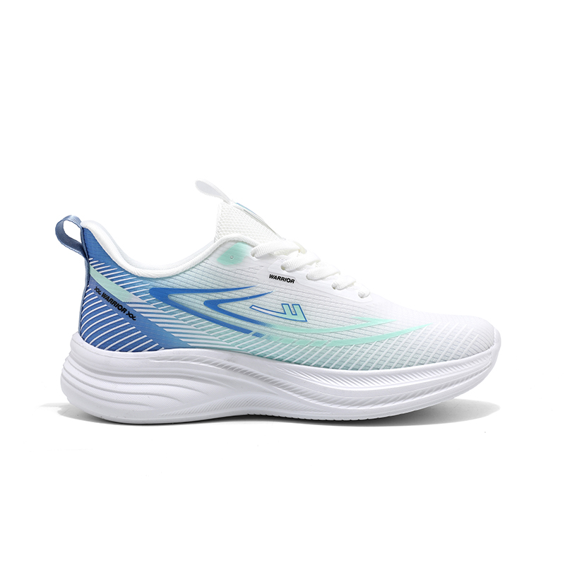 Кроссовки мужские Mesh Low top WARRIOR, белый синий зеленый — фото 3