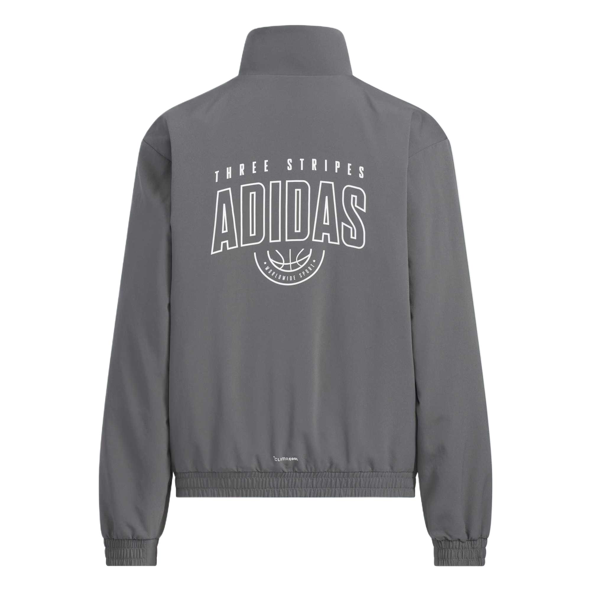 Adidas Куртка ClimacoolTrack SPORTSWEAR WOVEN Stone Gray/White Kids' — фото 3