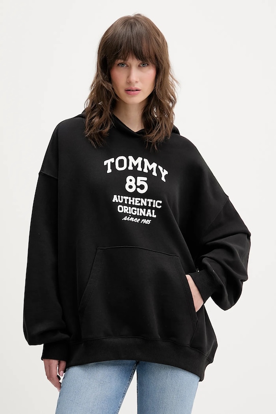 

Хлопковая толстовка Tommy Jeans, черный