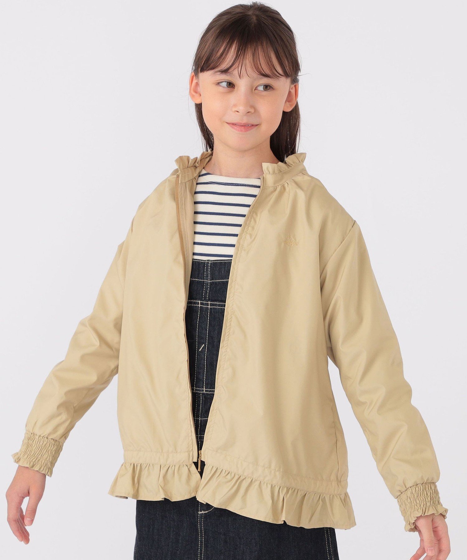 Детская толстовка SHIPS: 140-150 см / Водоотталкивающая толстовка с оборками SHIPS KIDS, Beige
