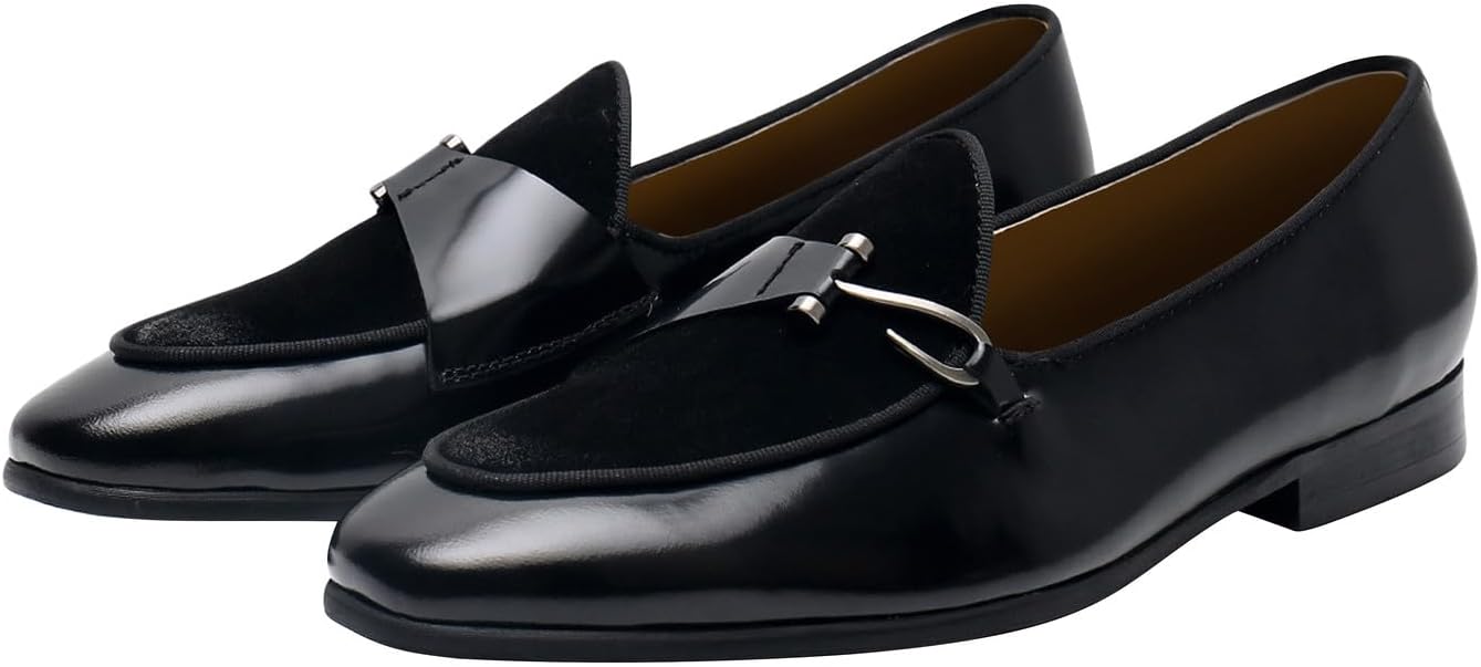 

Мужские премиальные кожаные лоферы Santimon, верх из черной коровьей кожи, удобная обувь для свадьбы и деловых мероприятий, классические туфли без шнурков