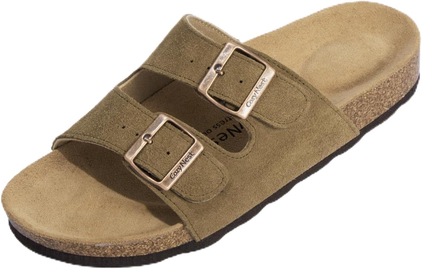 

Регулируемые шлепанцы с пружинящей подошвой для женщин и мужчин, с поддержкой свода стопы, для летнего использования дома и на улице Cozynest Step In Stress Out, бежевый