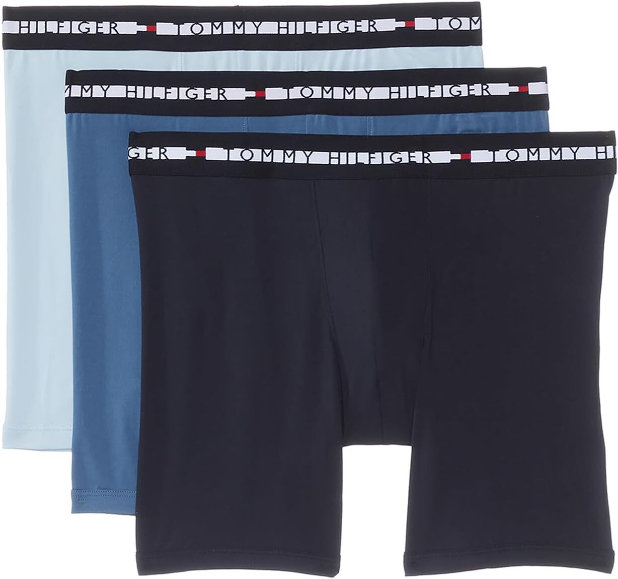 

Боксеры Tommy Hilfiger Comfort Plus 3-Pack Boxer Brief, цвет Breezy Blue/North Sky Blue/Desert Sky