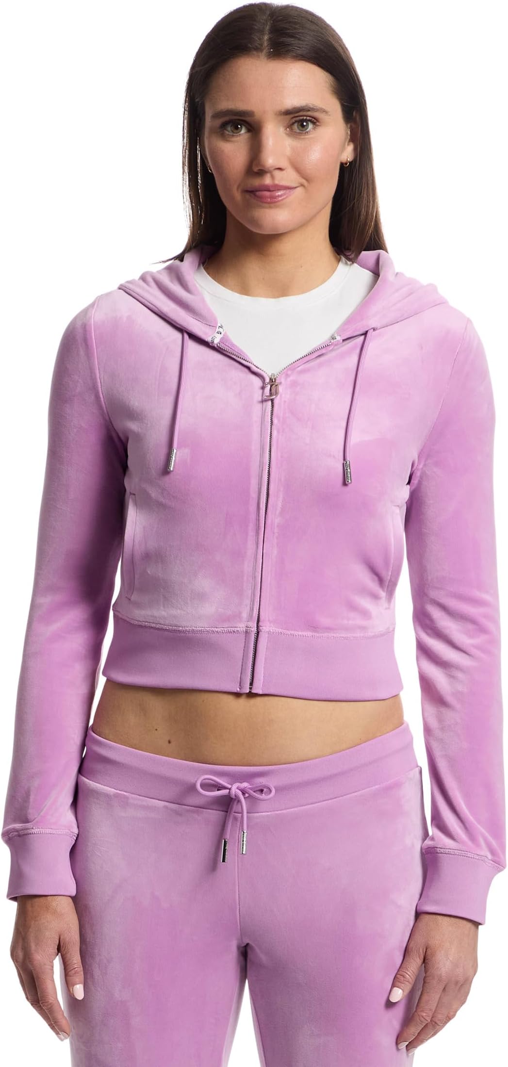 

Худи Juicy Couture Solid Classic Juicy Hoodie With Back Bling, Violet TulleSee Less