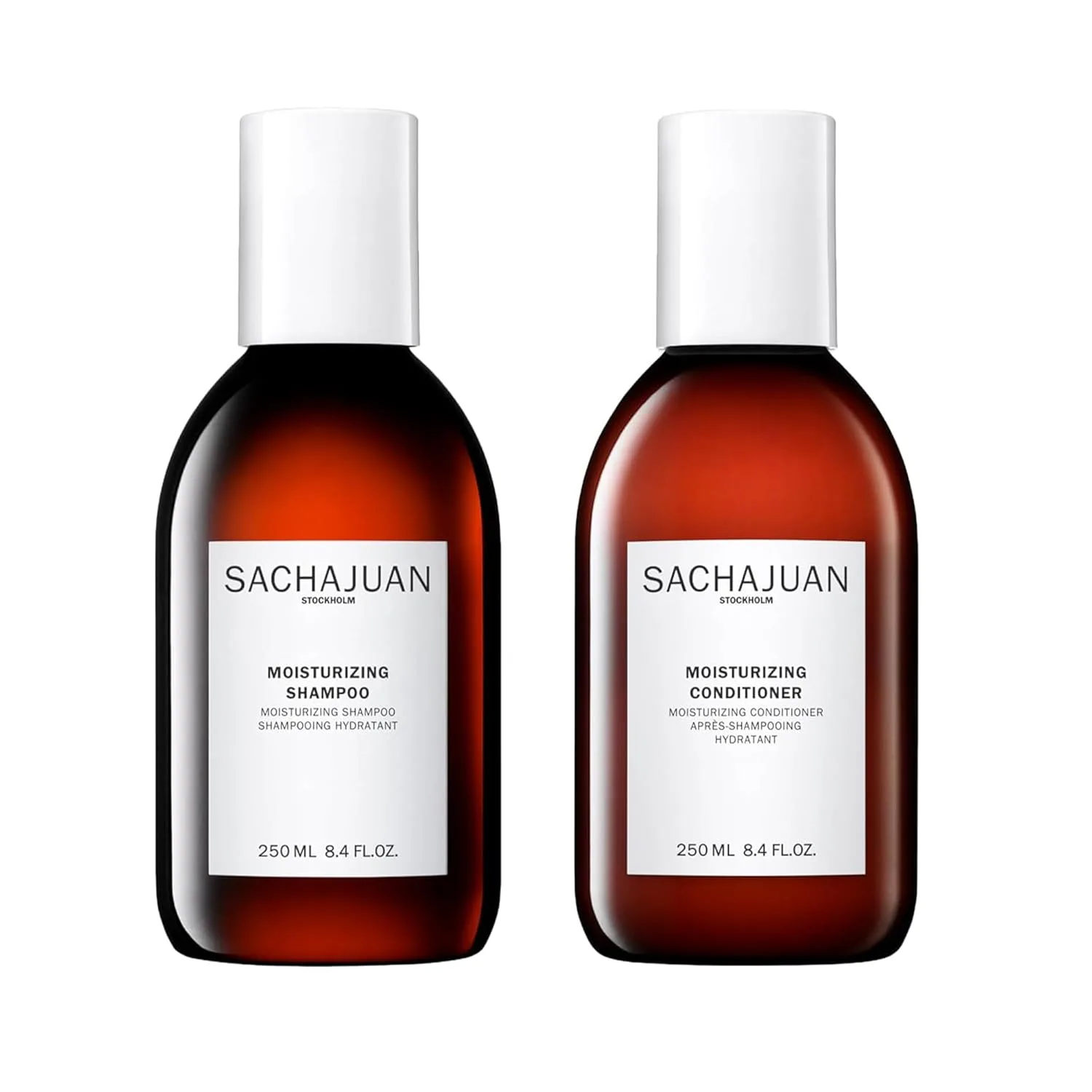 Набор увлажняющего шампуня и кондиционера SACHAJUAN с технологией Ocean Silk и аргановым маслом для глубокого увлажнения, восстановления сухих поврежденных волос и контроля над пушистостью, веганский, без парабенов, набор из 2 шт (250 мл) 248 мл...