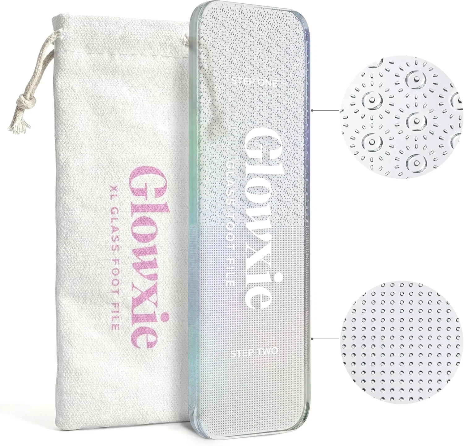 Стеклянная пилка для ног XL «Glowxie» 2 в 1 Glowxie