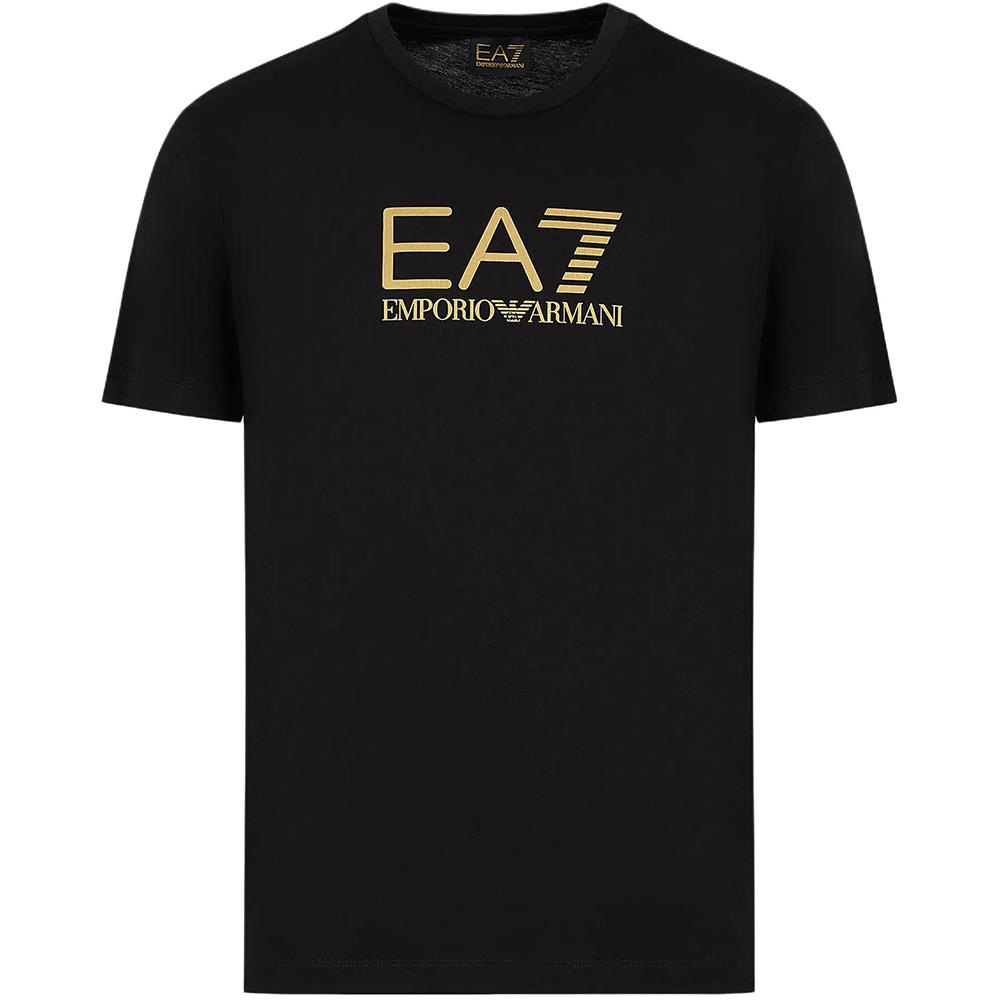 

Хлопковая футболка с принтом логотипа EMPORIO ARMANI, черный