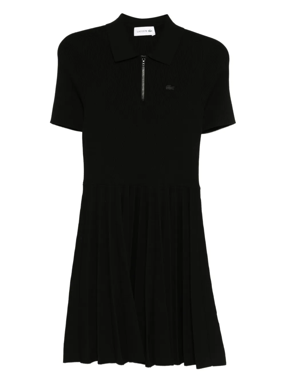 

Платье с вышитым логотипом Lacoste, черный