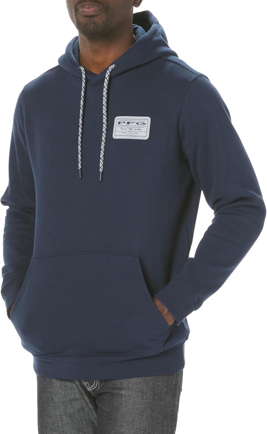 

Толстовка Columbia mens Pfg Castback Hoodie, Collegiate Navy/Cool Grey