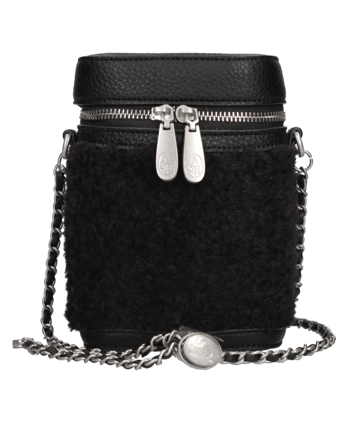 

Сумка через плечо из кожи и искусственного меха. Ash, черный