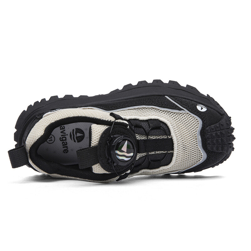 Кроссовки NAVIGARE Kids Lifestyle Shoes Kids Low-top Beige/Black, черный — фото 4