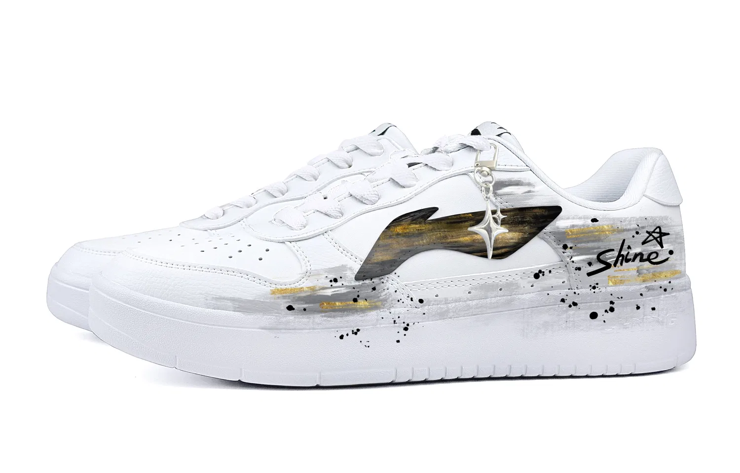 Кроссовки для скейтбординга Floating Boat Low Top Li-Ning White — фото 4