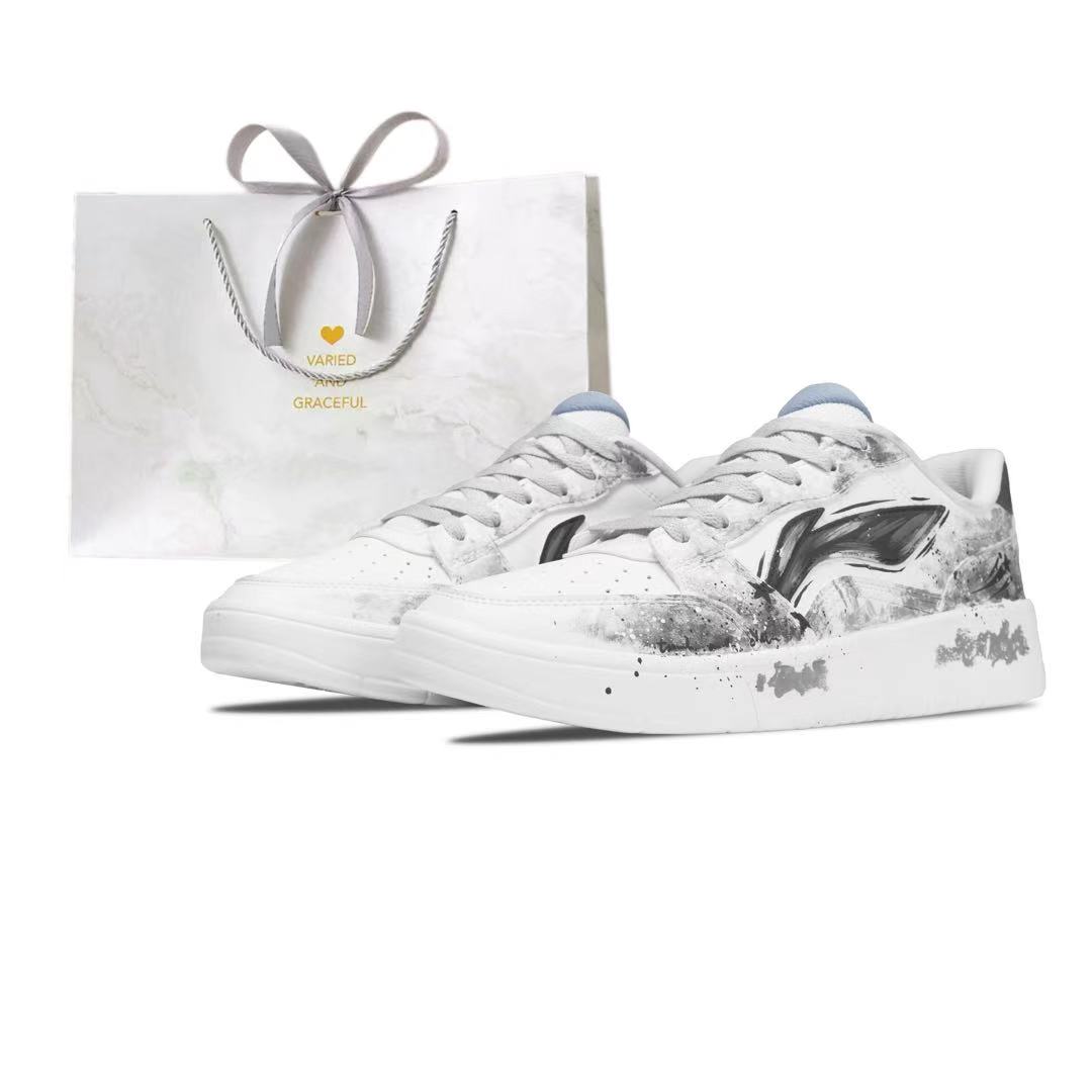 

Кроссовки Li-Ning Sycee Ink White Tide, Dried Space, устойчивые к истиранию и скольжению, мужские, низкие