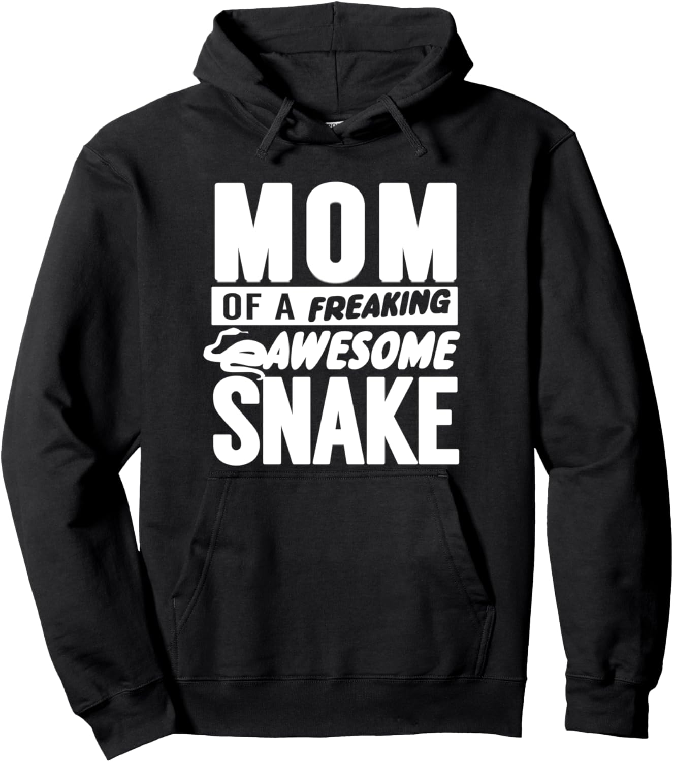

Удивительная мама-змея - забавная толстовка для любителей змей Mom Of A Freaking Awesome Snake, черный