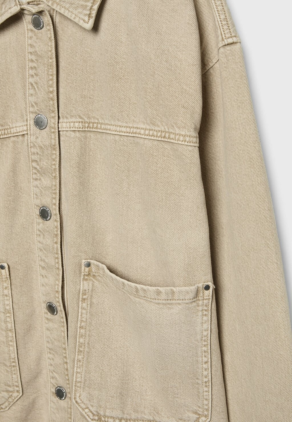 

Джинсовая куртка Stradivarius, цвет Stone