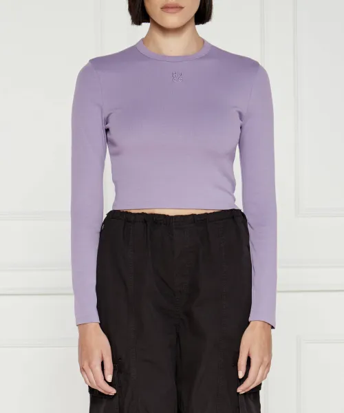 

Блузка Дафиломена_3 Cropped fit Hugo, фиолетовый