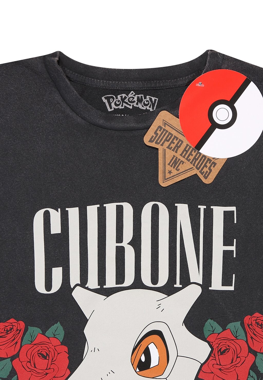 

Футболка с принтом Pokémon Cubone Pokemon, кислотно-коричневая черная