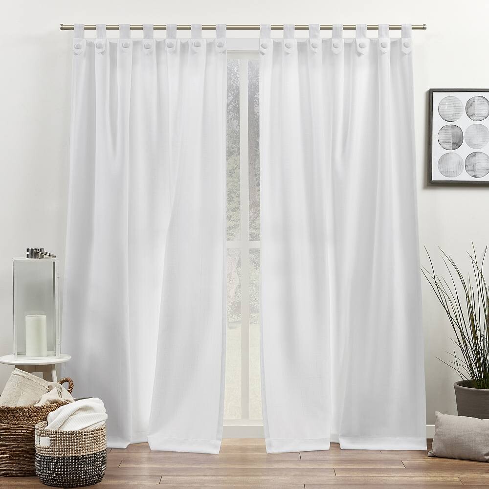

Эксклюзивные домашние шторы Loha Tuxedo Tab Top Curtain, комплект оконных штор с 2 панелями Exclusive Home, цвет Winter White