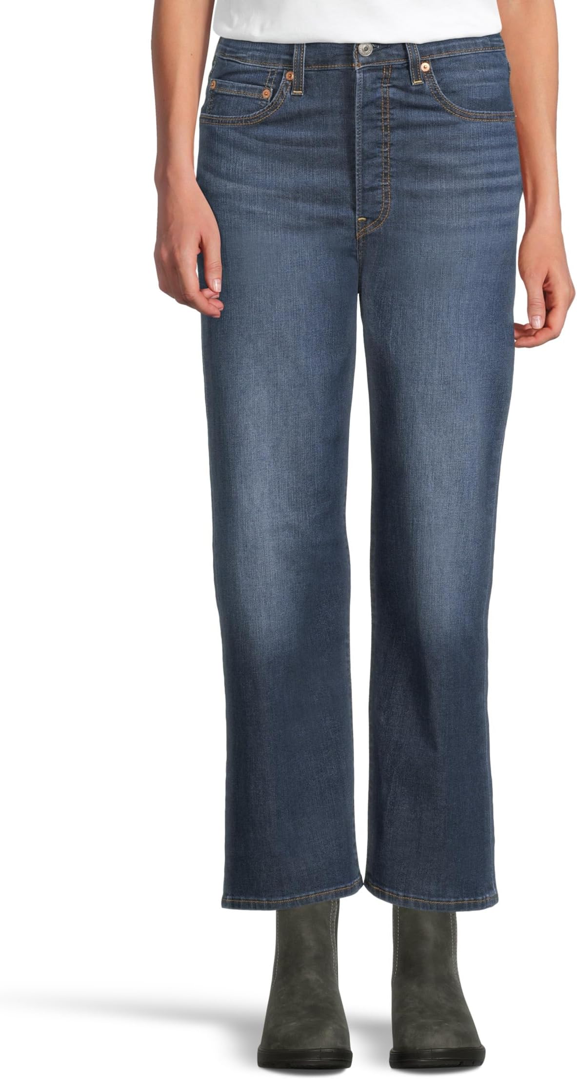 

Джинсы Levi's Womens Ribcage Straight Ankle, цвет Cool Agenda