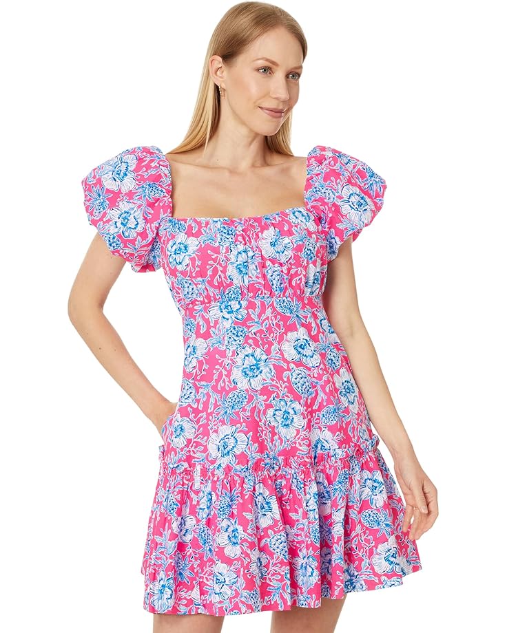 

Платье Lilly Pulitzer Nastia Cotton, цвет Roxie Pink Wave N Sea