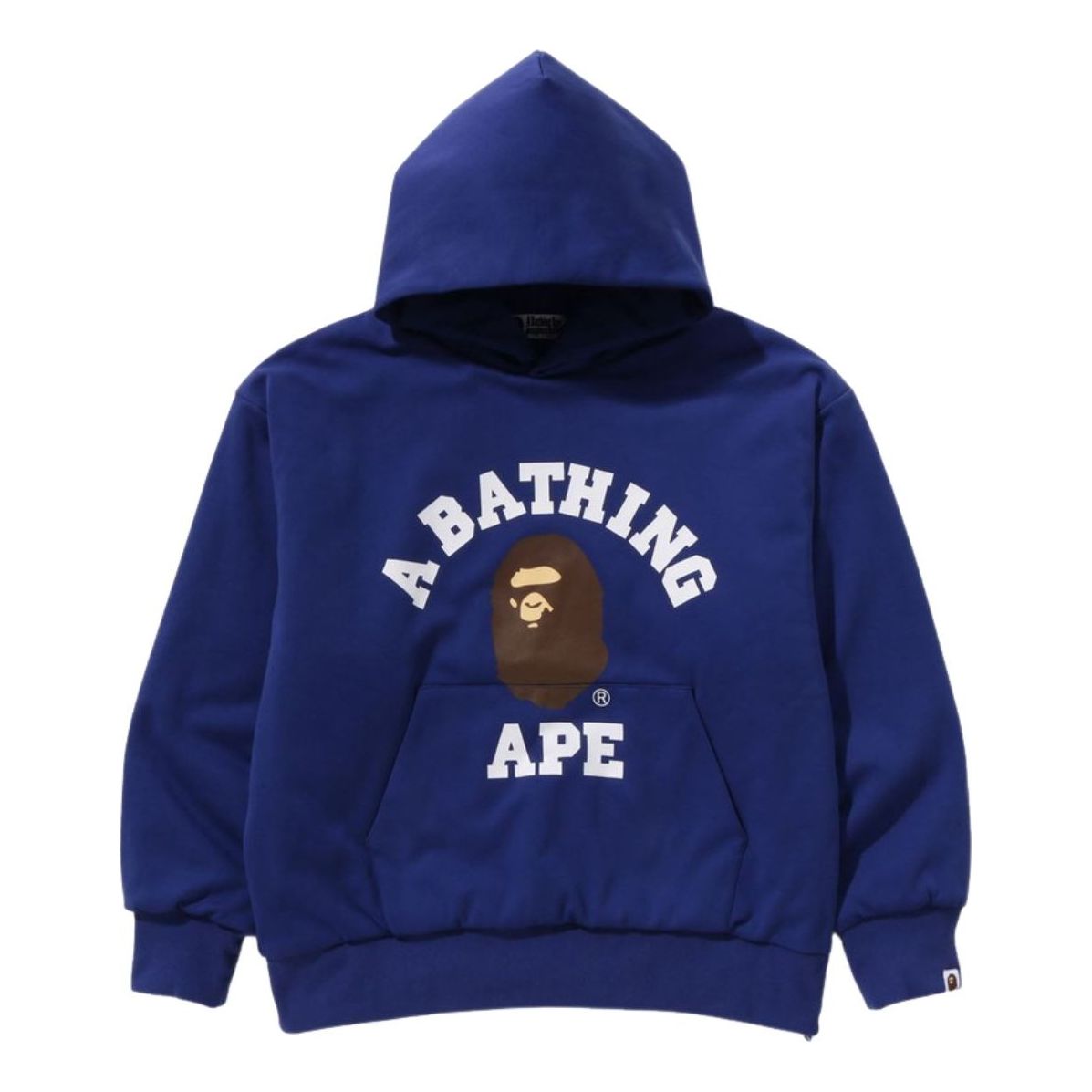 

Толстовка с капюшоном свободного кроя A Bathing Ape College, синяя