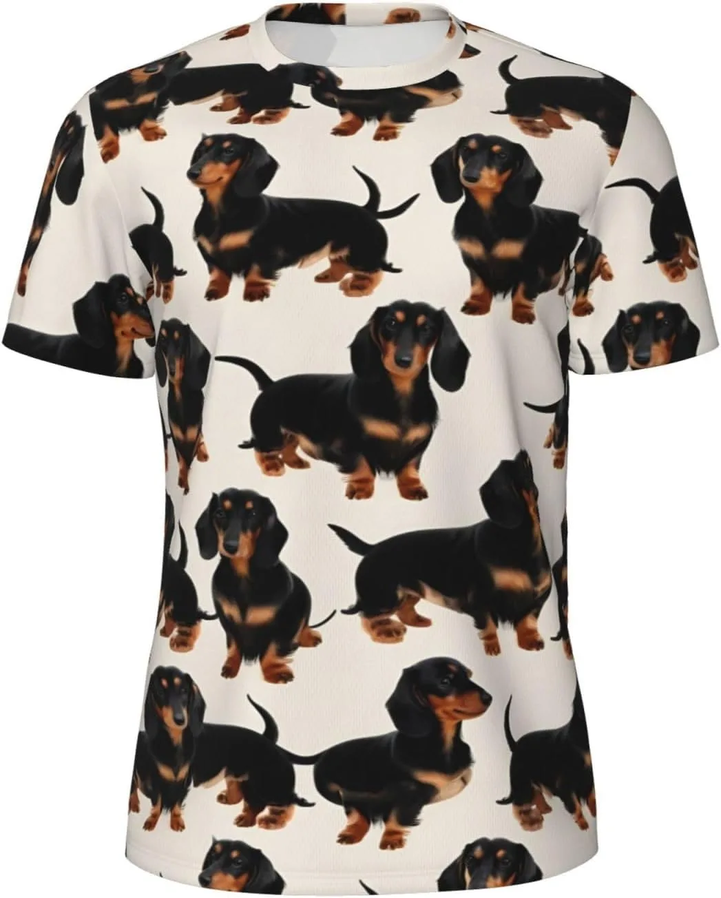 

Футболка с принтом таксы для мужчин, летняя, легкая, дышащая SDFHU