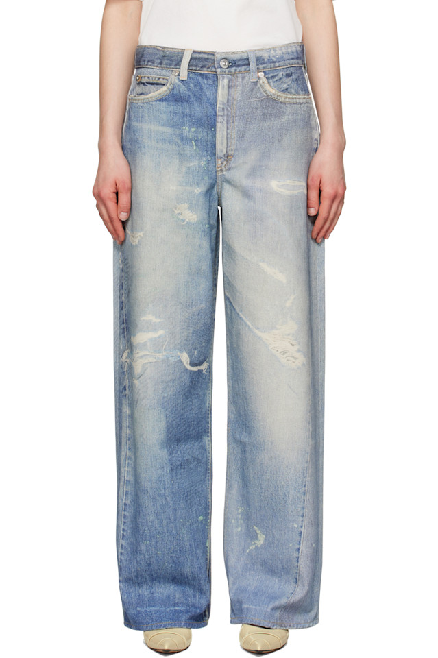 

Джинсы полного кроя Our Legacy, цвет digital denim print