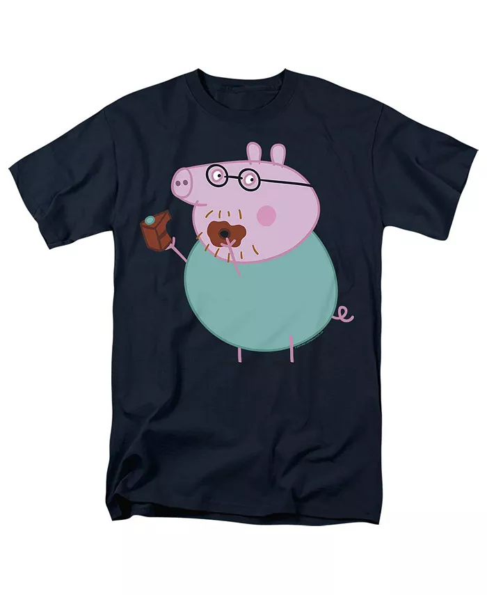 

Мужская футболка Peppa Pig с изображением живота Папы Свина Hasbro+, синий