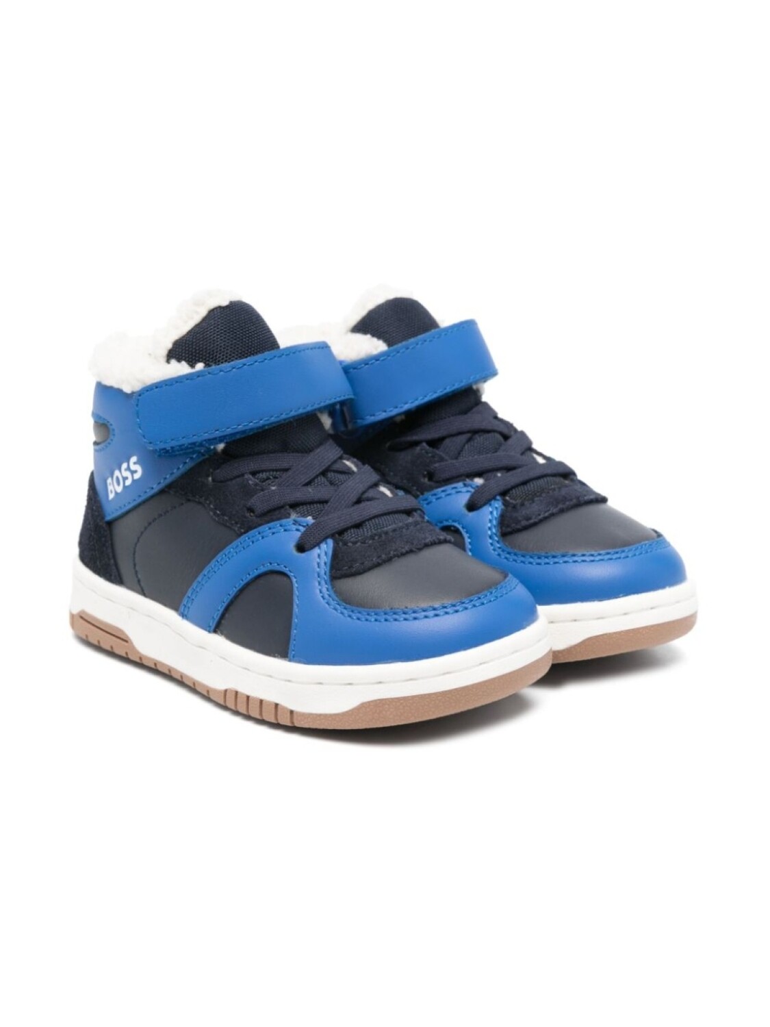 

BOSS Kidswear кроссовки с отделкой из искусственной овчины, синий